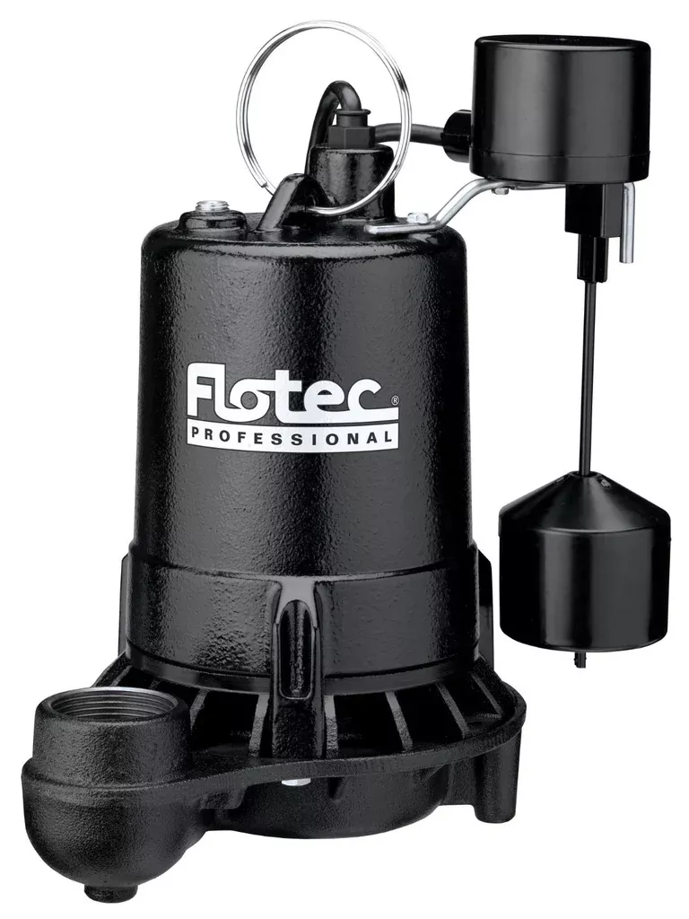 Flotec E75VLT Professional Series Submersible Cast Iron Sump Pump, 3/4 HP