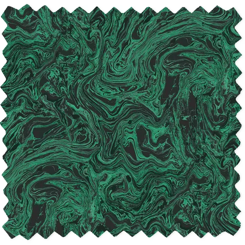 Flow Malachite Velvet Fabric