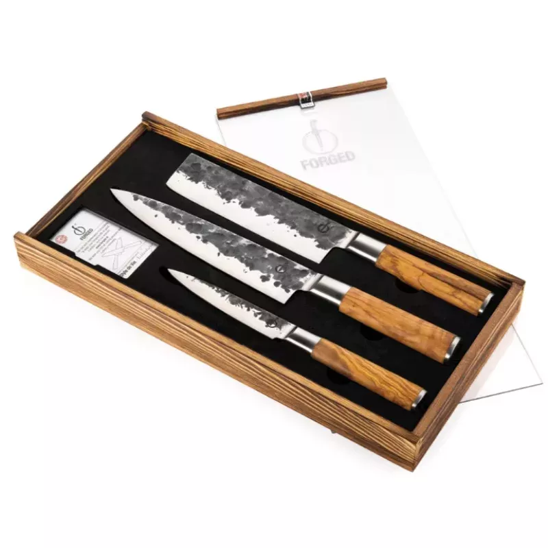 Forged – Olive 3-delige messenset