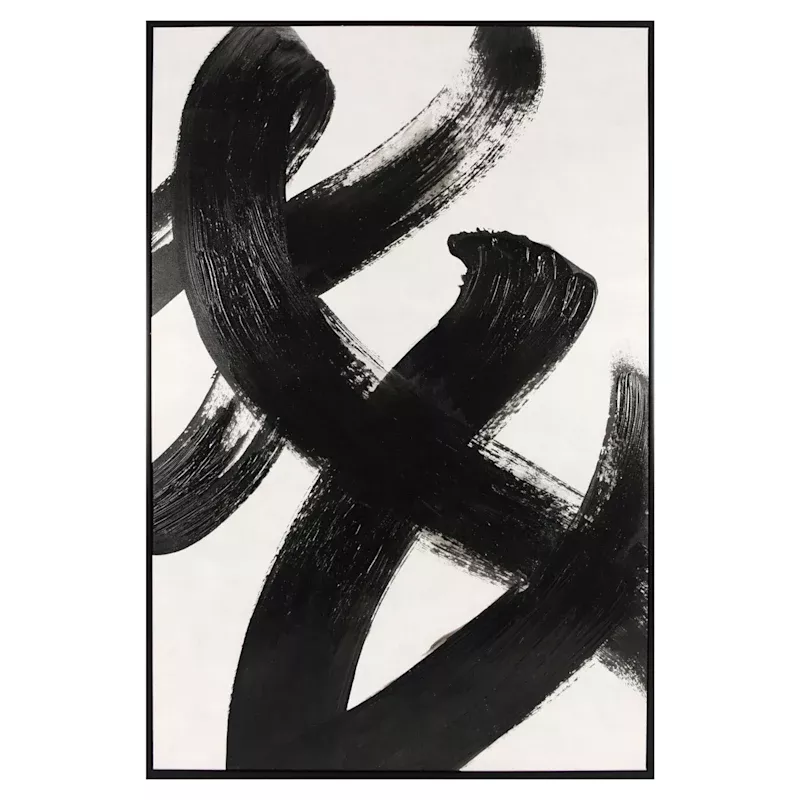 Framed Abstract Canvas Wall Art, 25x37