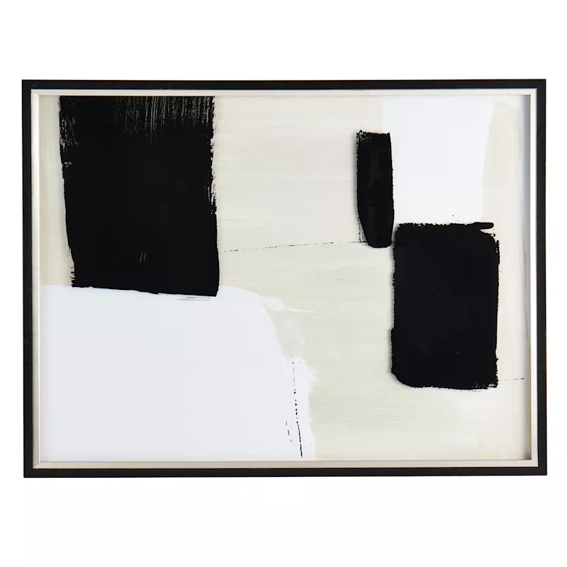 Framed Abstract Canvas Wall Art, 42x32