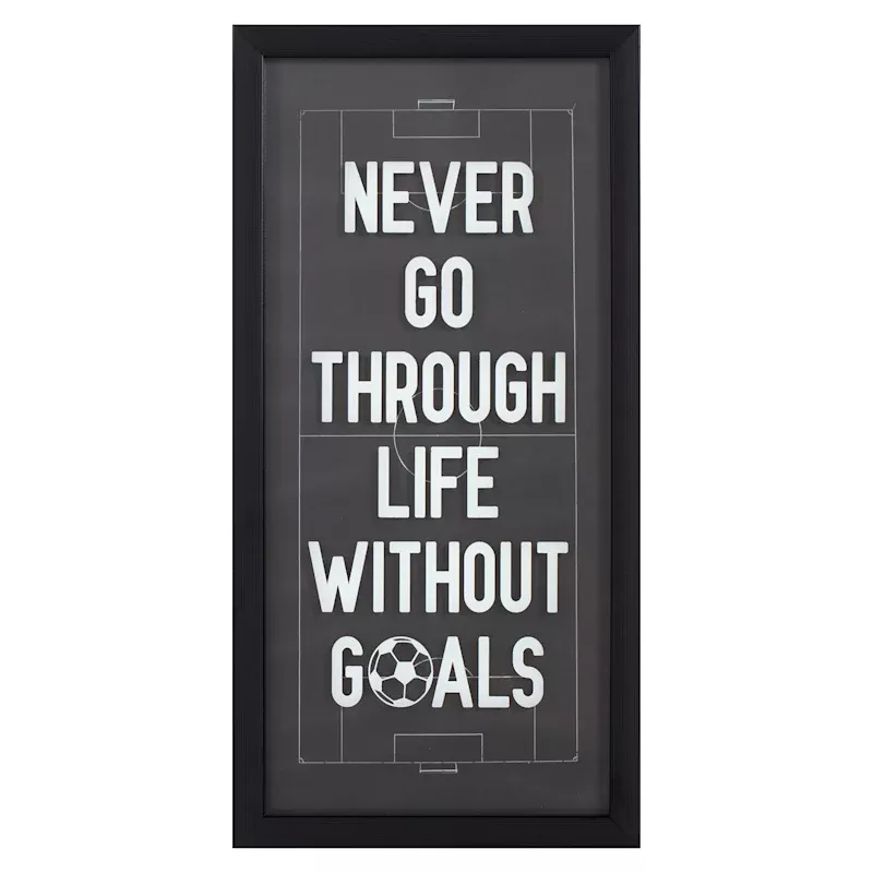 Framed Life Without Goals Wall Décor, 10x20