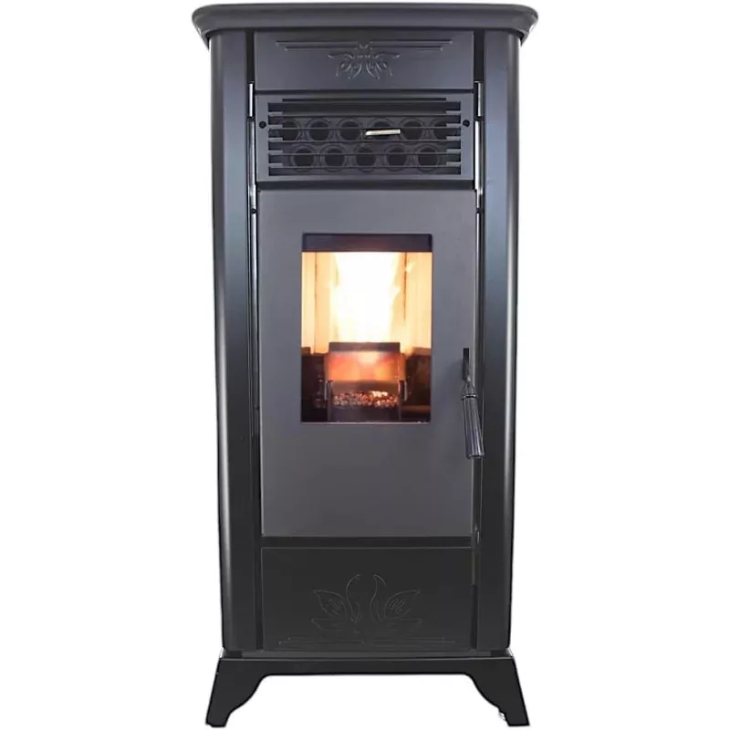 Freedom Stoves Freestanding Independence PS21 Pellet Stove: 34,700 BTUs, Battery Backup, Wi-Fi Control, Heats up to 1800 sq ft, Black Vintage Edition