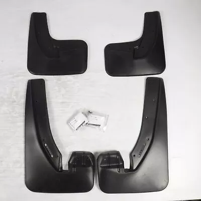 Front & Rear Mud Flaps for 2009-2018 Dodge Ram 1500/2500/3500 Black Hard Rubber