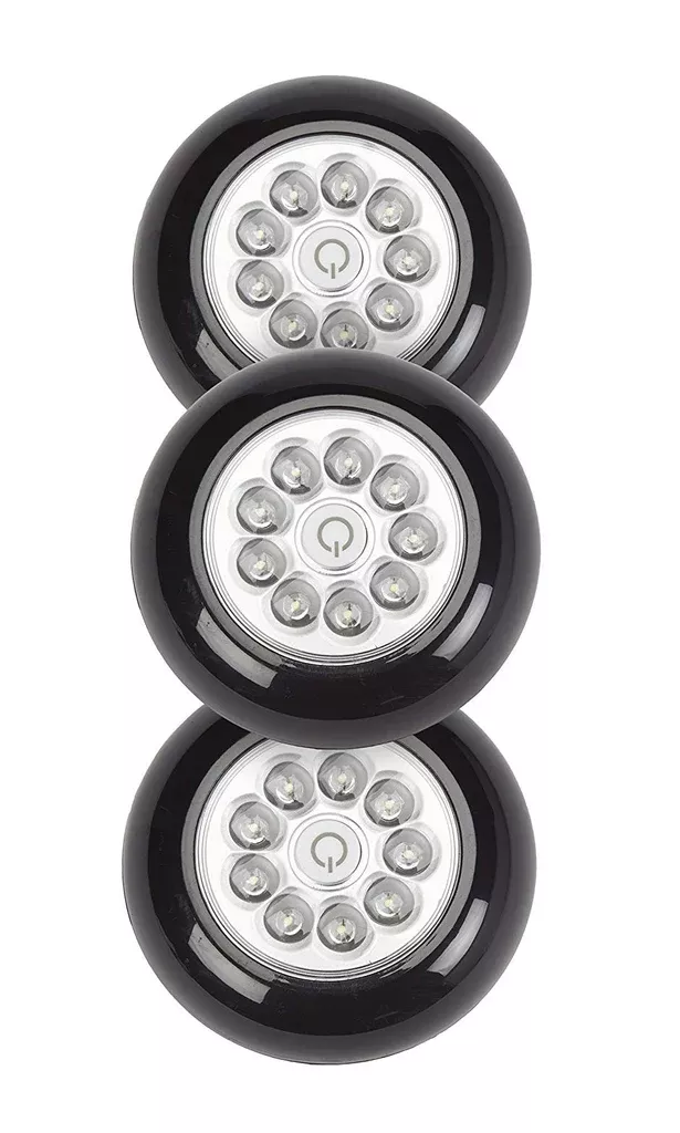 Fulcrum 30016-303 9-LED Anywhere Light, 3 Piece, Black