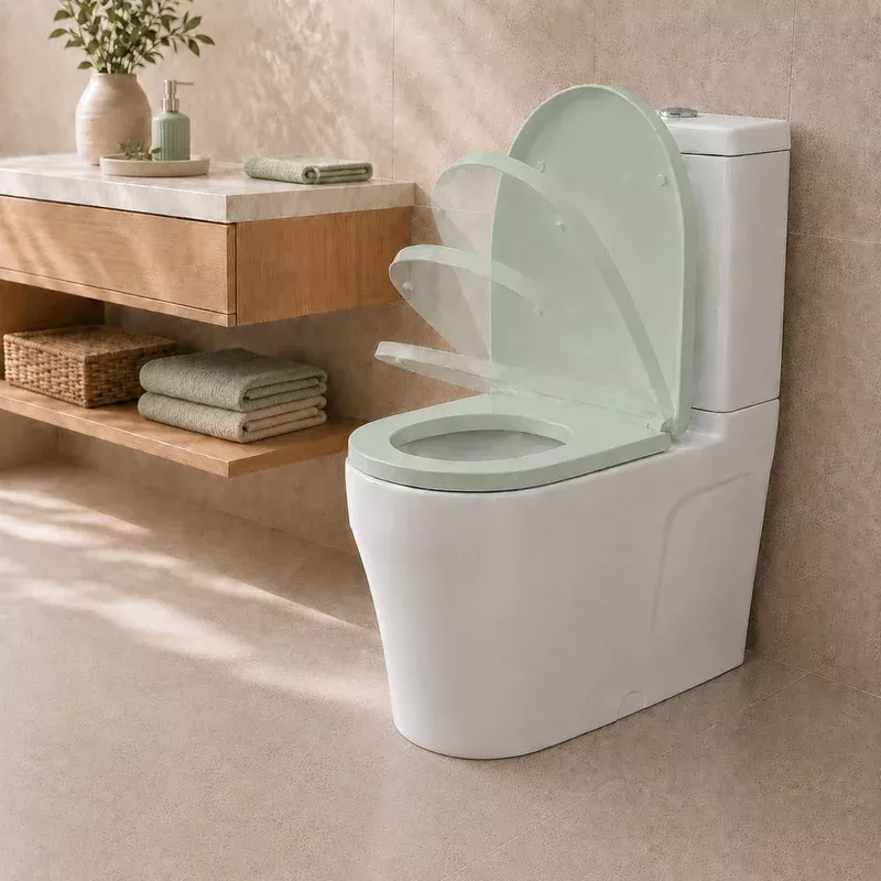 Futura Toilet Seat Soft Close D Shape Premium Thermoplastic Quick Release Top & Bottom Fixings