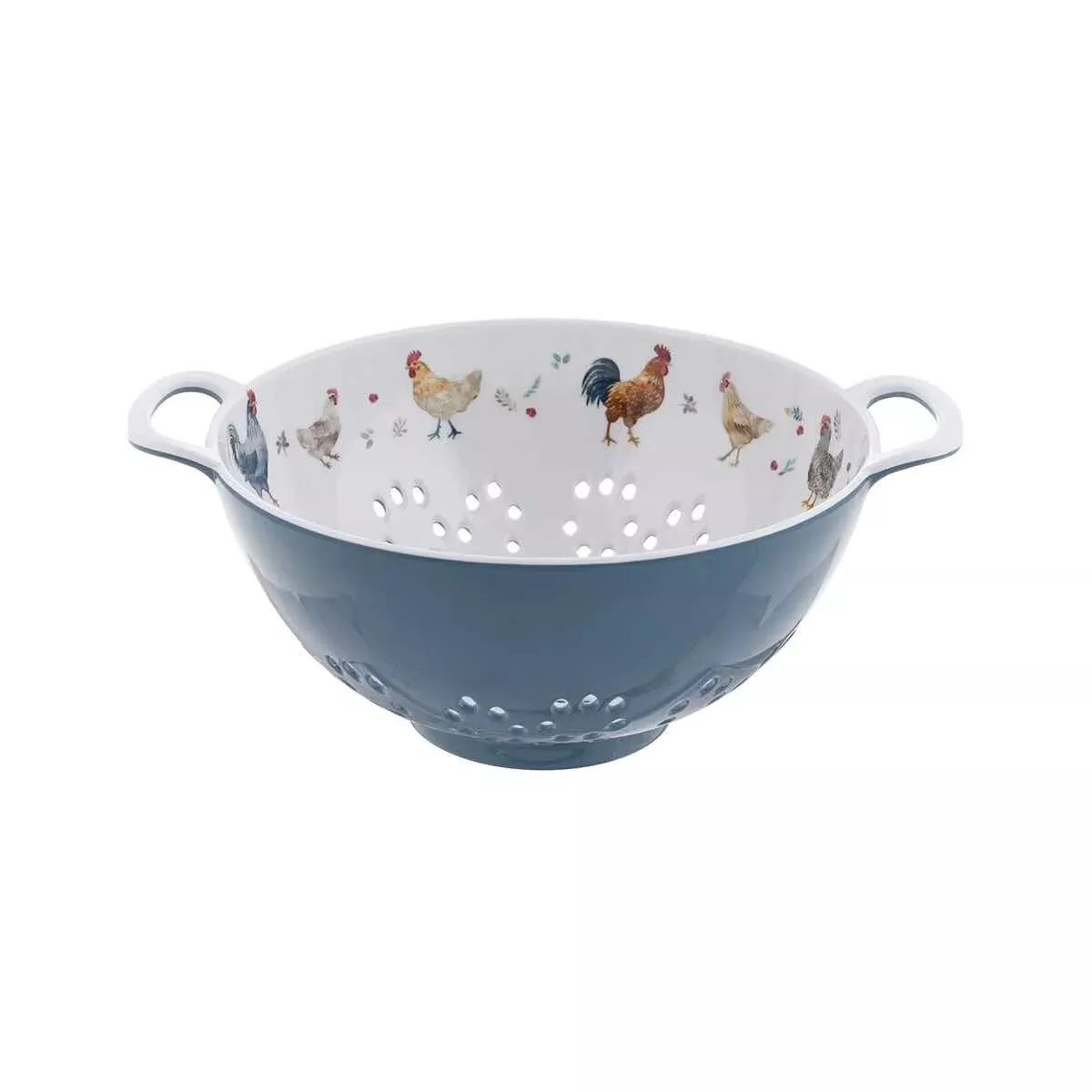 Ganz Watercolor Chicken Berry Colander Bowl