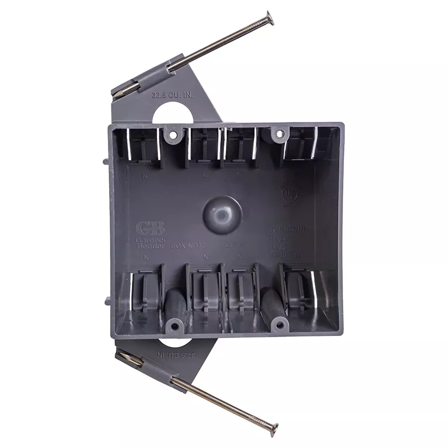 Gardner 2 Gang New Work PVC Box - 32.5 cu. in.