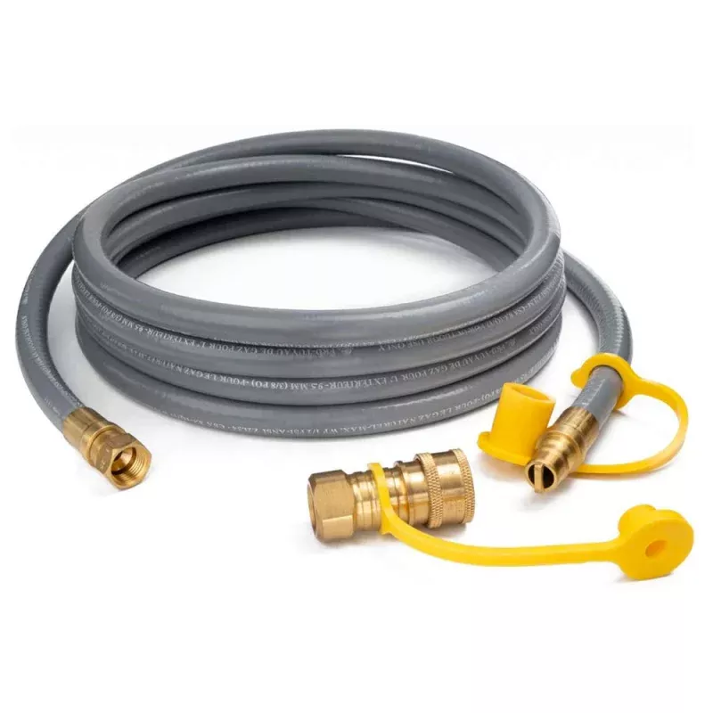 Gas Grill 10′ Quick Disconnect Natural Gas Hose (with 3/8 Quick Connect) kit