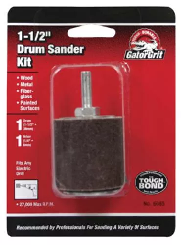 Gatorgrit 6085 Drum Sander Kit 1 1/2"x1 1/2", 1/2" Arbor