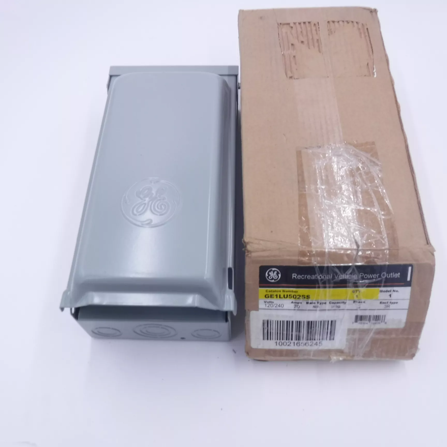GE RV Outlet Box GE1LU502SS 70A 120-240V Single Phase Surface Mount