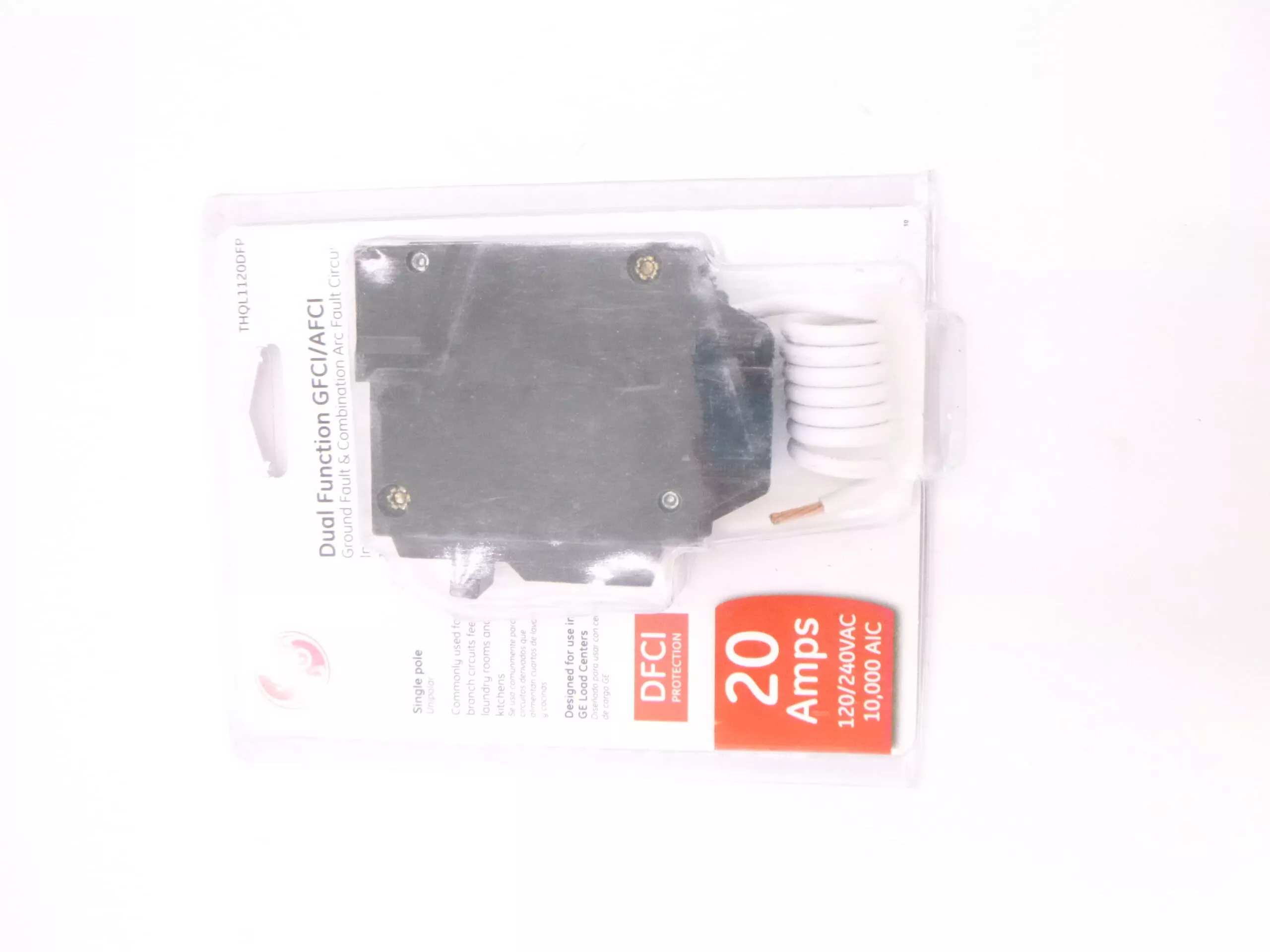 GE THQL1120DFP GFCI/AFCI Dual Function Ground Fault & Combo Arc Fault Circuit