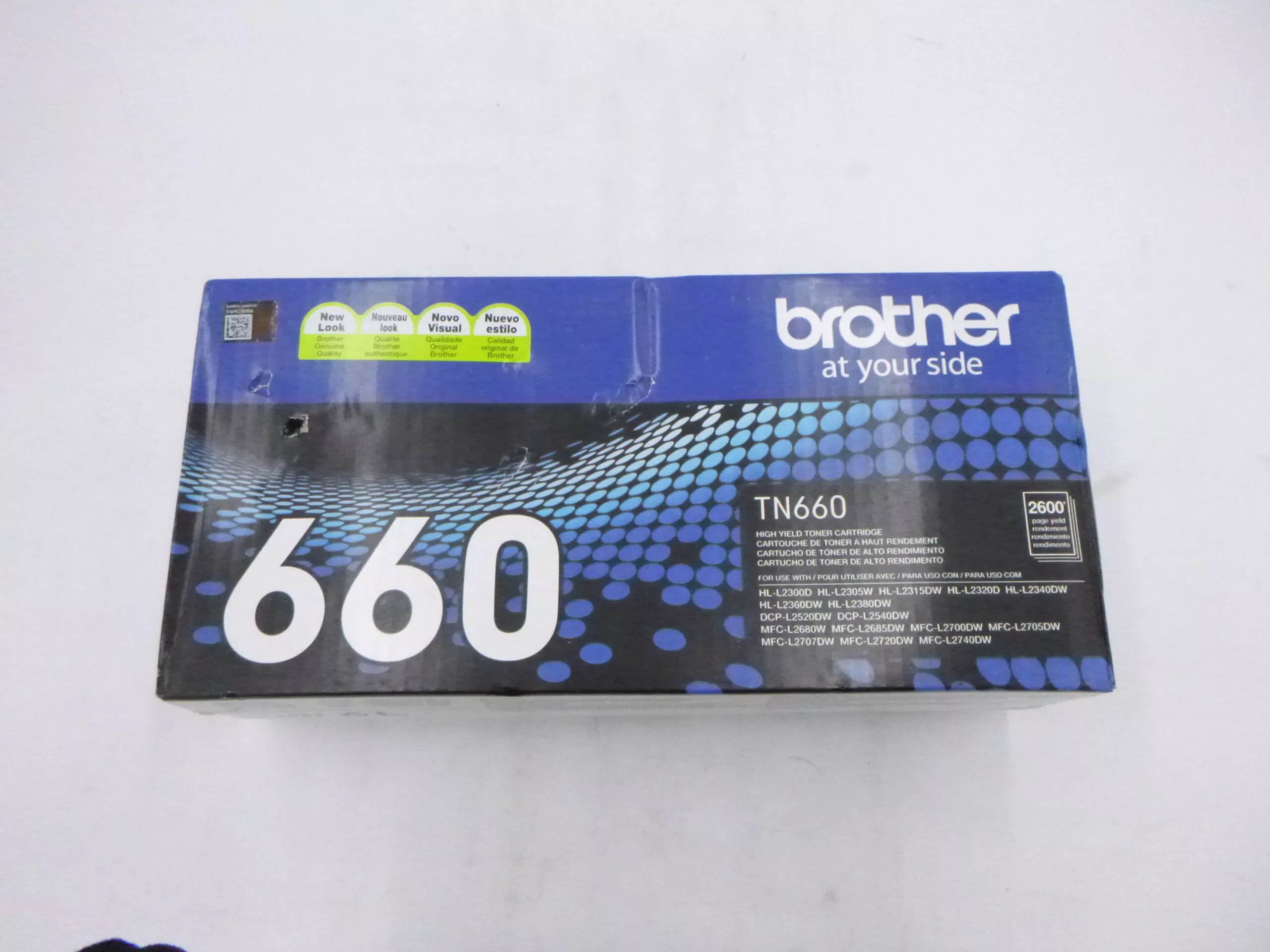 Genuine OEM Brother TN660 High Yield Toner Black Sealed HL-L2300D DCP-L2520DW