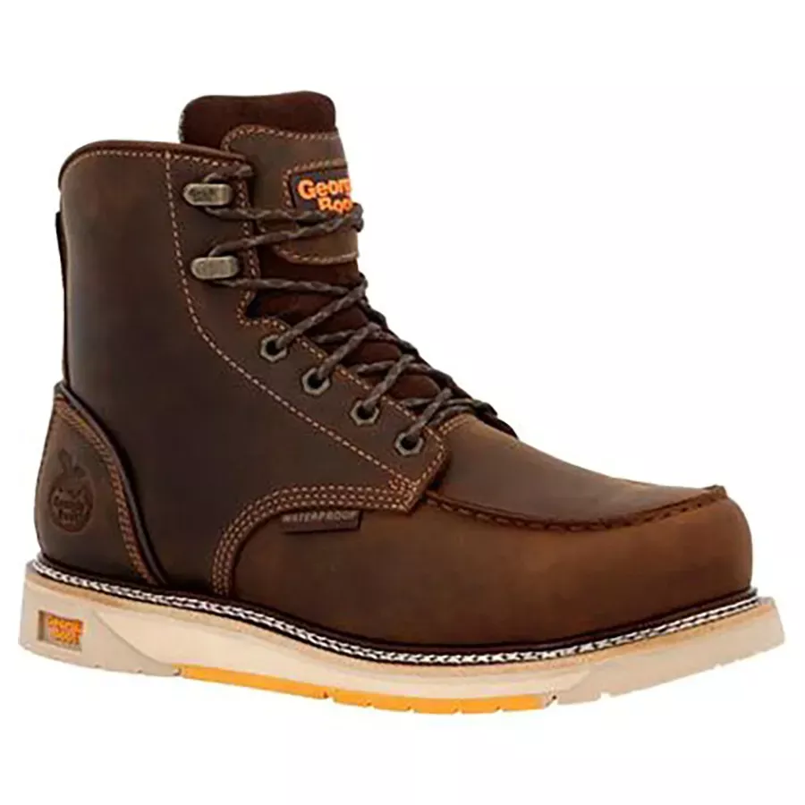Georgia Boot Men's AMP LT Wedge 6" Composite Moc Toe Waterproof Work Boots