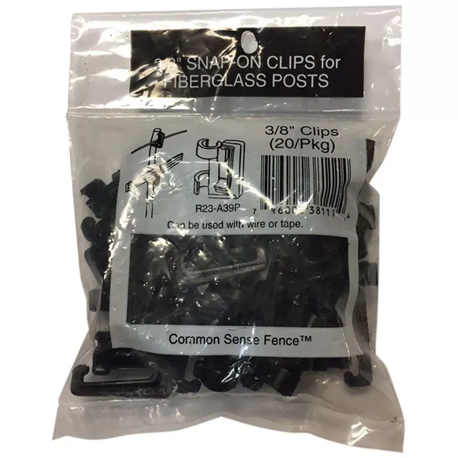 Geotek Plastic Post Clip - 3/8" - 20 pk