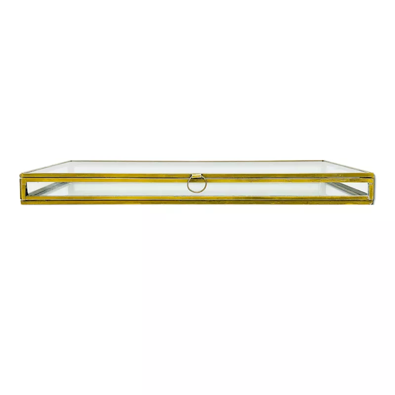 Glass Decorative Box, 12"