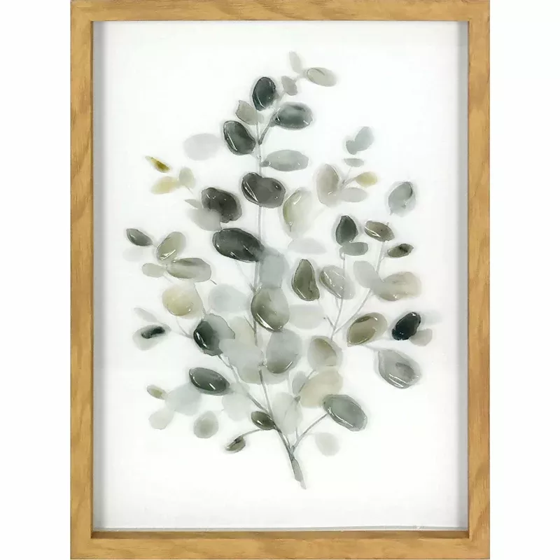 Glass Framed Green Eucalyptus Print Wall Art, 12x16