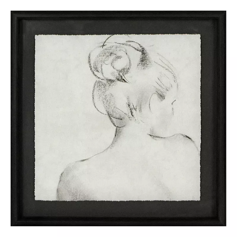 Glass Framed Sketch Print Wall Art, 14"