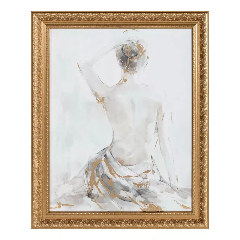 Glass Framed Woman Print Wall Art, 16x20