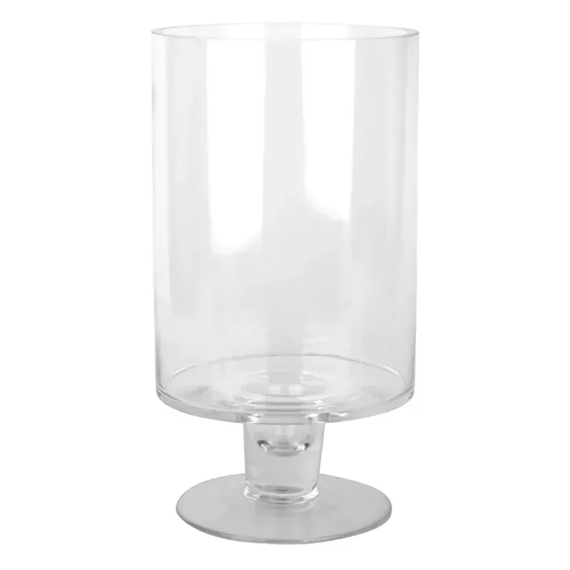 Glass Hurricane Candle Holder, 9"