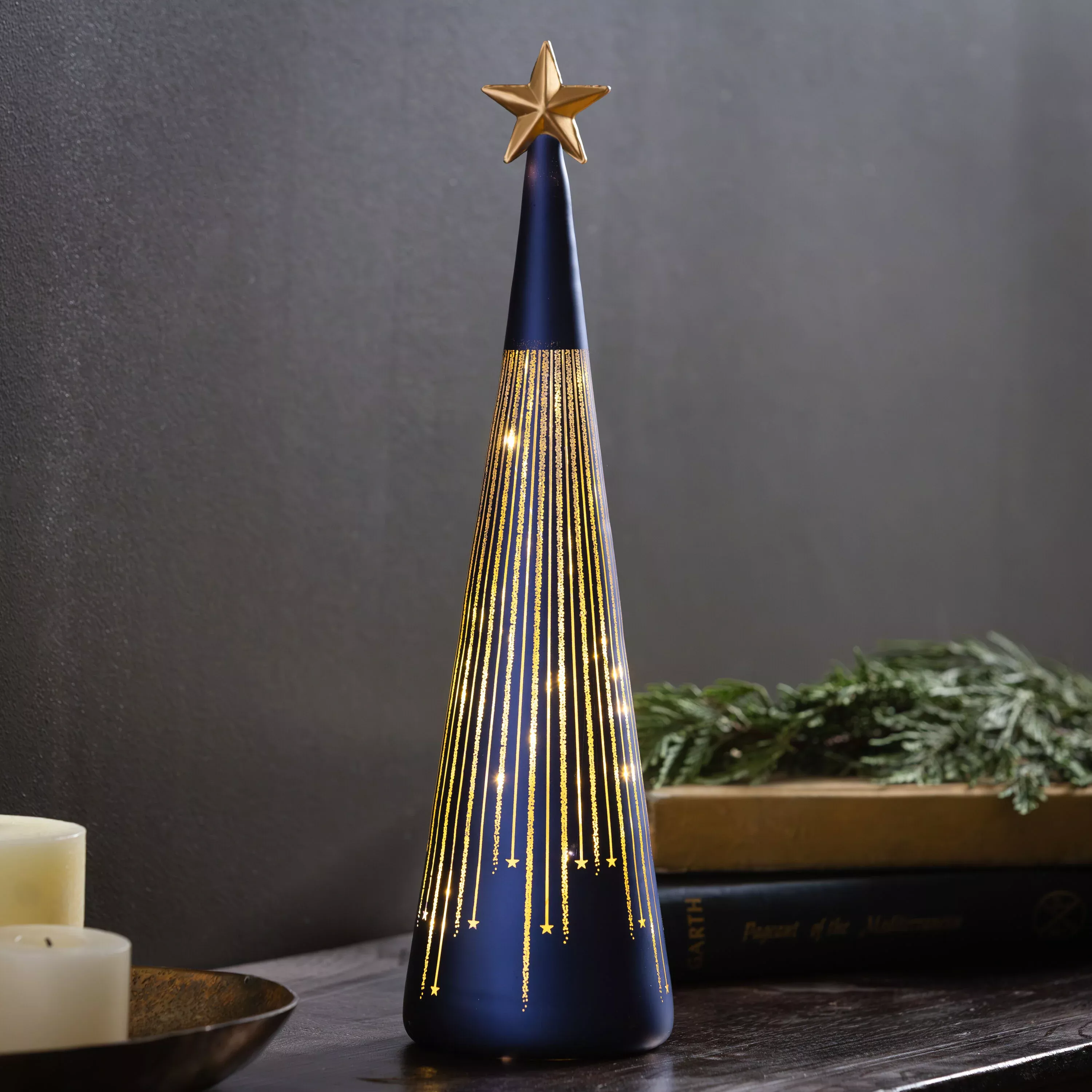 Glass LED Tree, 13" H