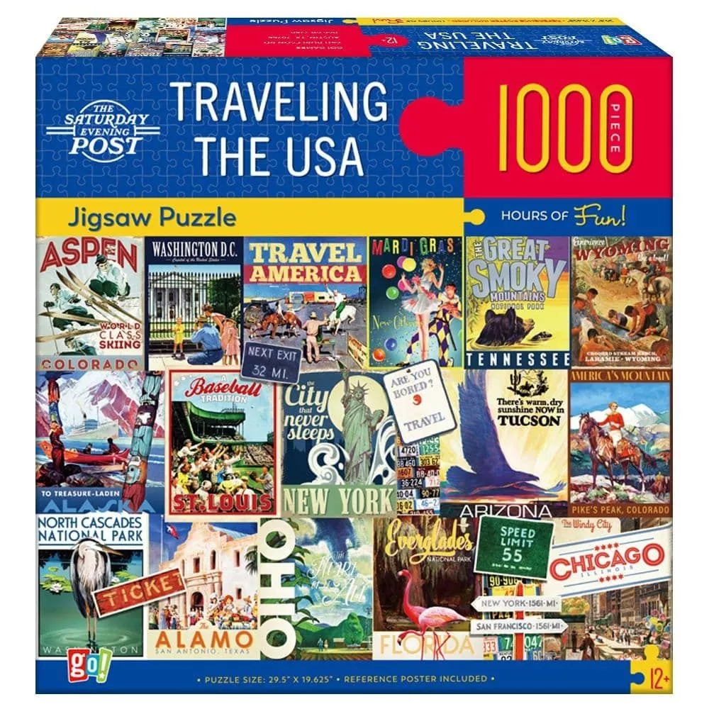 Go! Games - Traveling the USA Puzzle, 1000 Pieces
