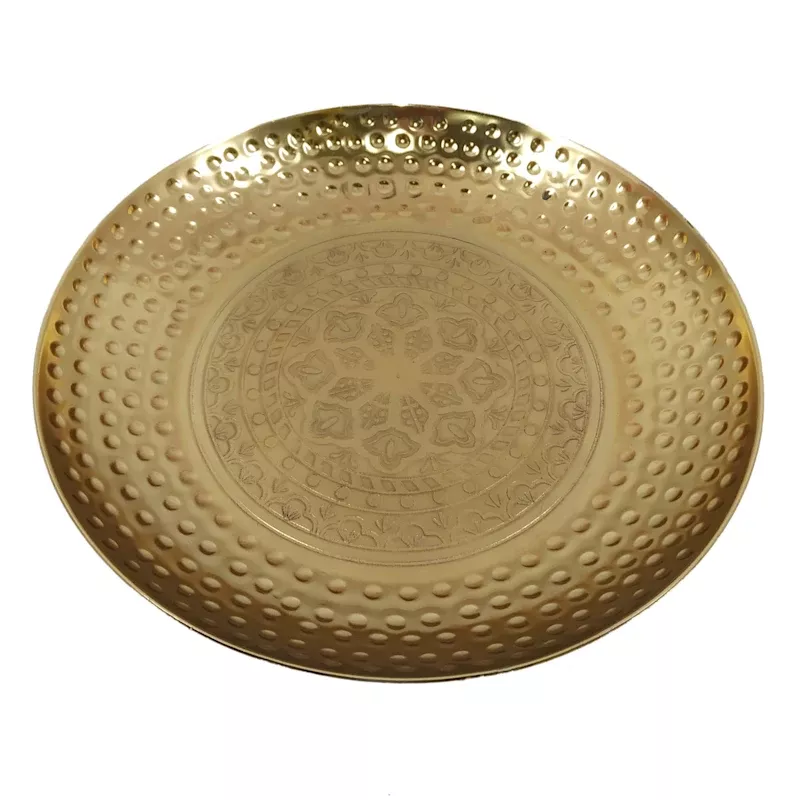 Gold Decorative Tray, 10"