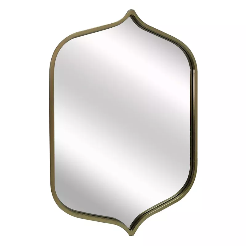 Gold Double Teardrop Wall Mirror, 22x32