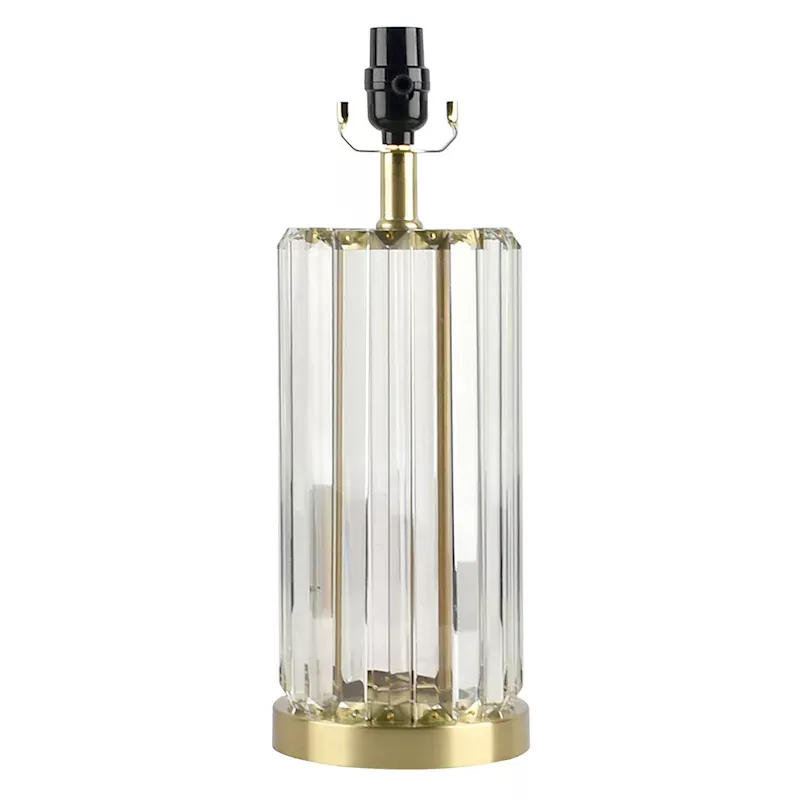 Gold Hanging Crystal Table Lamp Base, 17"