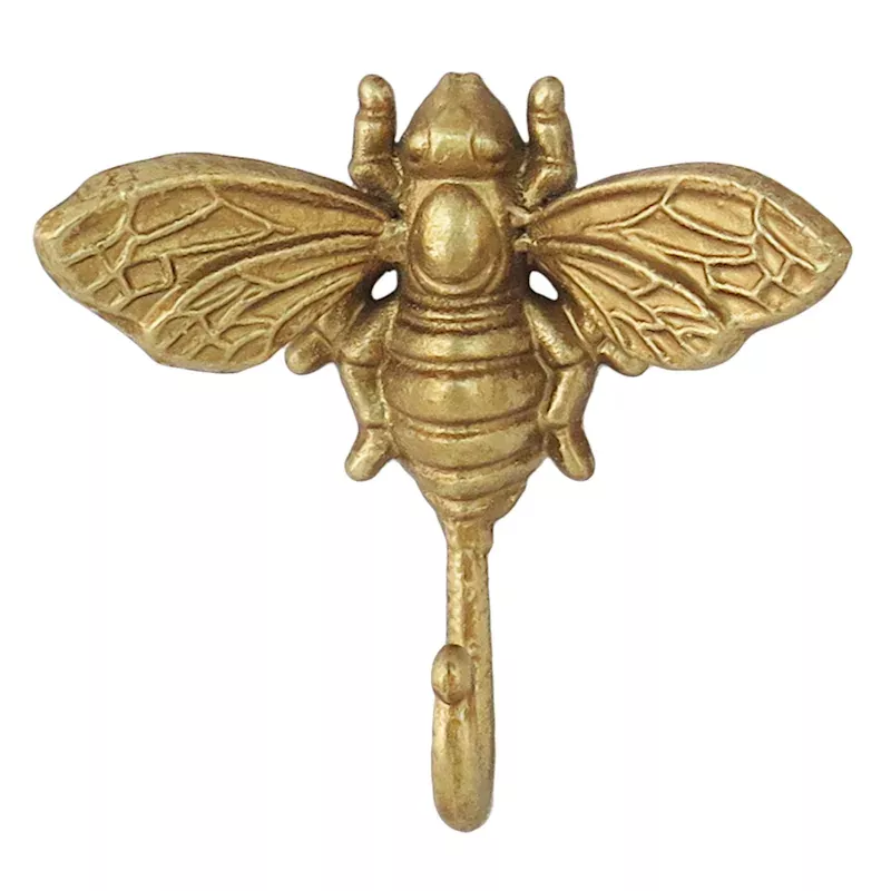 Gold Metal Bee Wall Hook, 6"