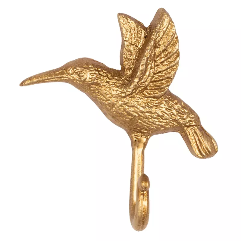 Gold Metal Bird Wall Hook, 5x6