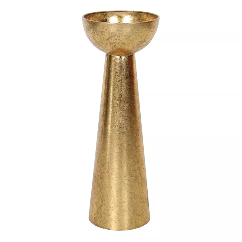 Gold Metal Candle Holder, 13"