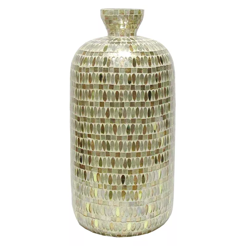 Gold Mosaic Vase, 18"