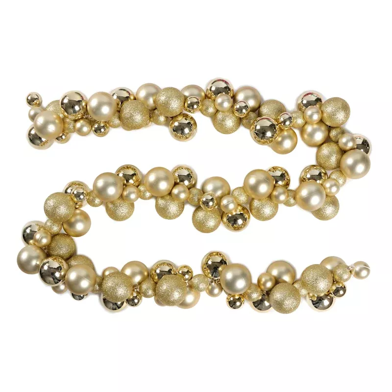 Gold Ornament Garland, 72"