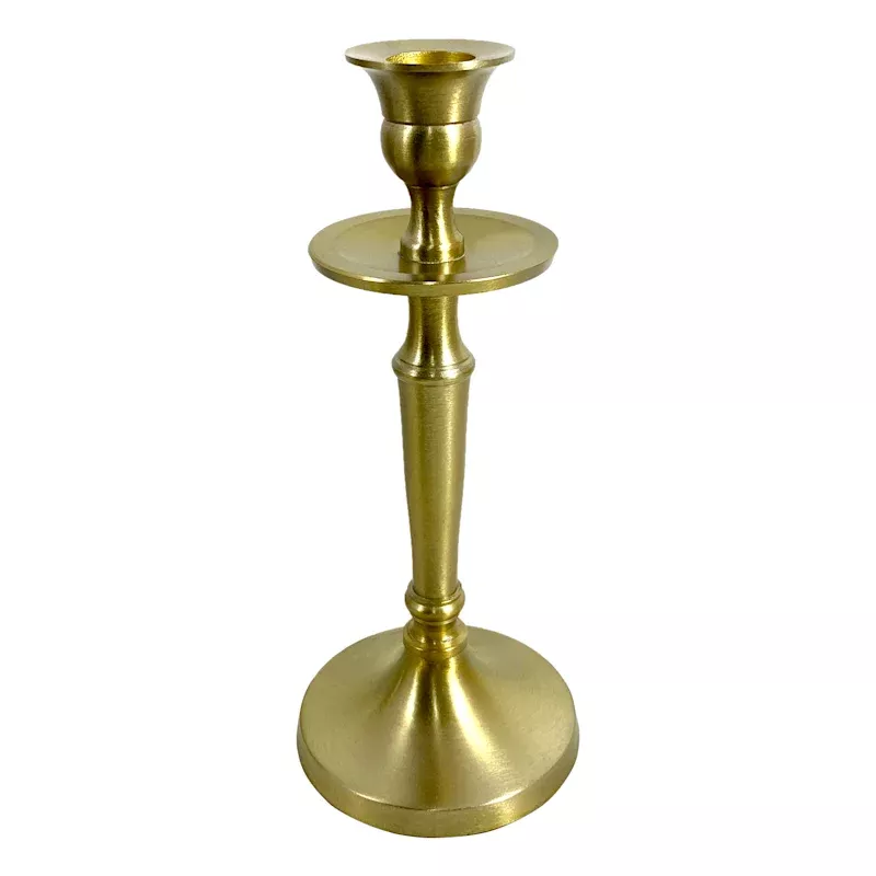 Gold Taper Candle Holder, 8.5"