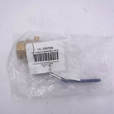 Grainger 3/4″ Exhaust Brass Ball Valve 20K896