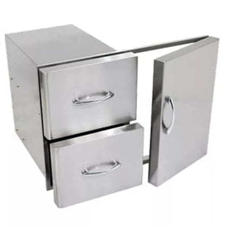 Grandfire Stainless Steel Double Drawer and Single Door GFK3002