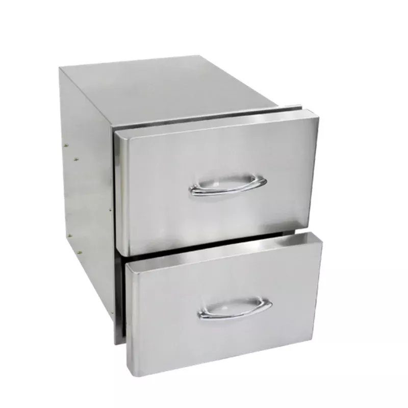 Grandfire Stainless steel double drawer