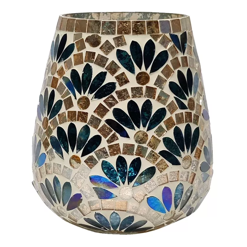 Green Fan Mosaic Hurricane, 6"
