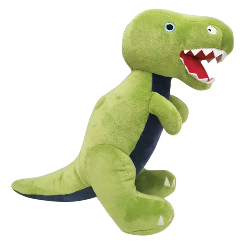 Green T-Rex Dinosaur Plush Throw Pillow, 12x15