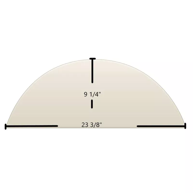 Greenbrier Model FP-381 Arch top Ceramic glass (23 3/8″ x 9 1/4″ )