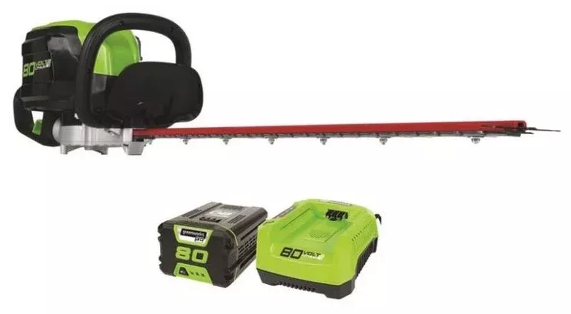 Greenworks 22372 Cordless Hedge Trimmer, 80 Volt
