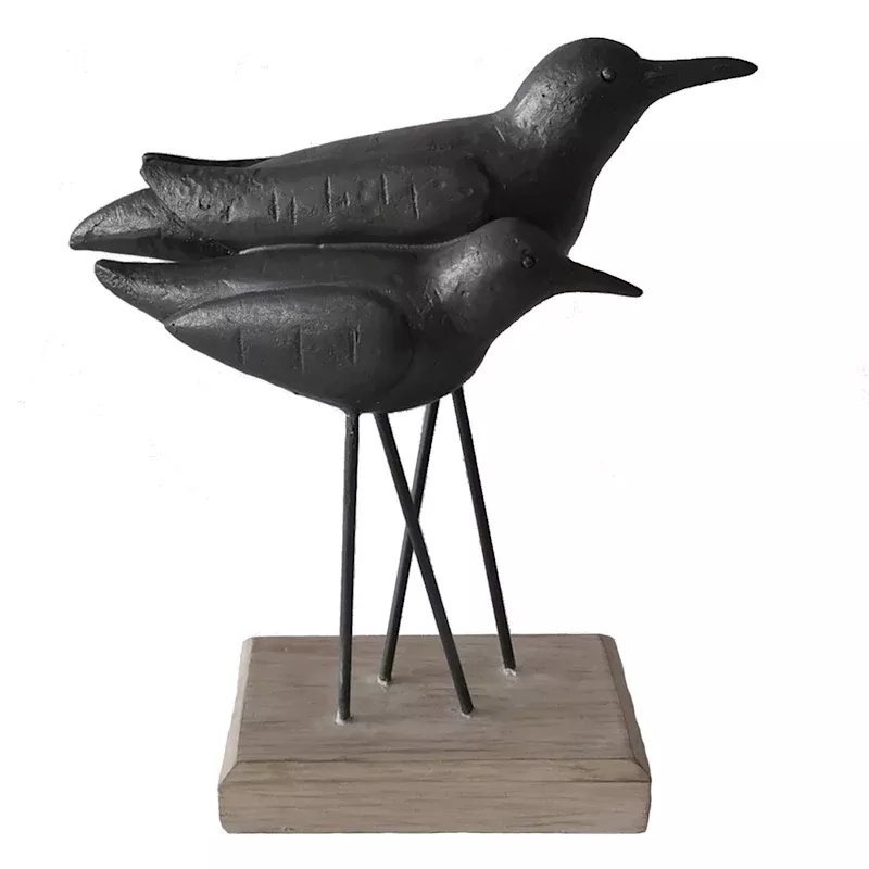 Grey Birds Figurine, 9.8"