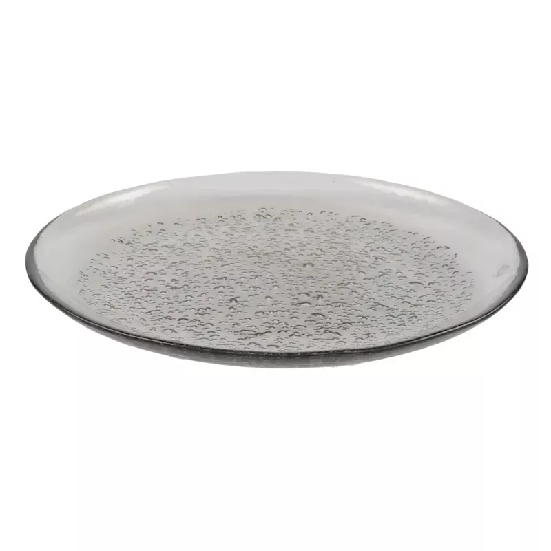 Grey Glass Salad Plate