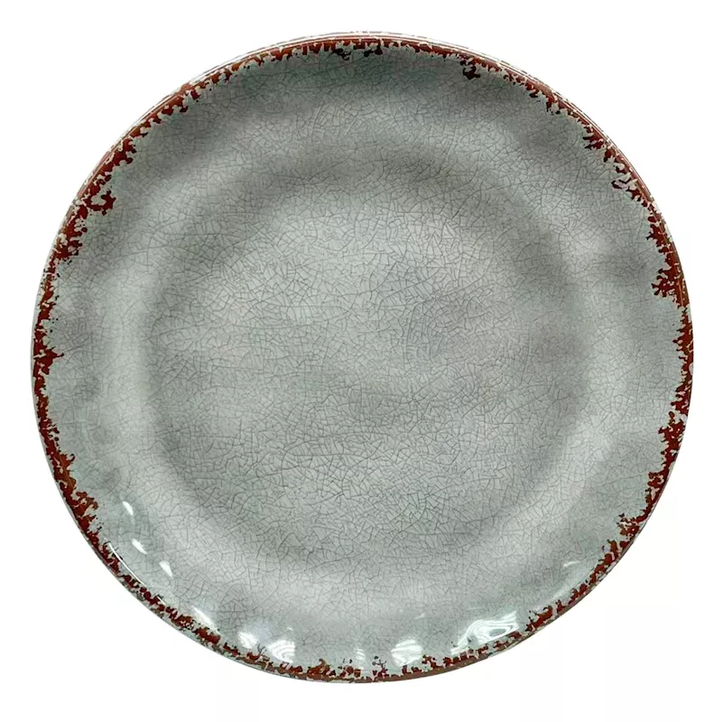 Grey Melamine Dinner Plate, 11"