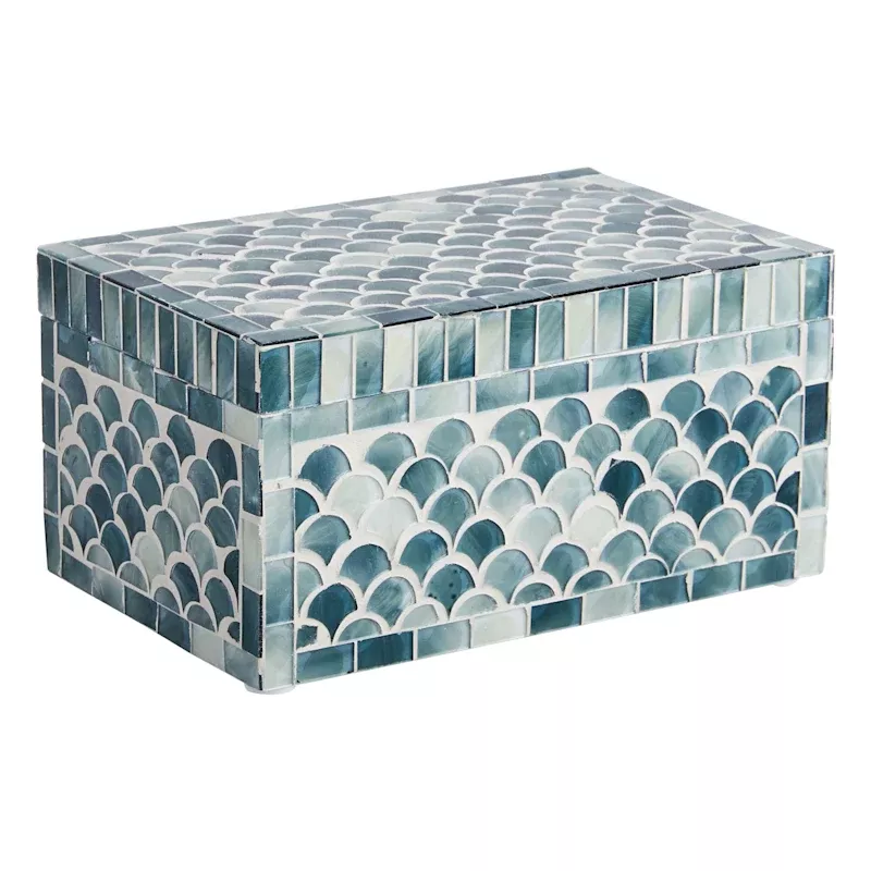 Grey Mosaic Decorative Box, 8x4