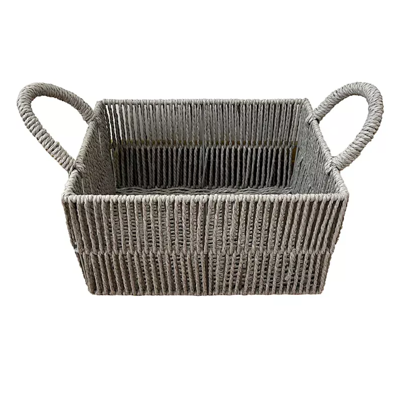 Grey Paper Storage Basket, Large