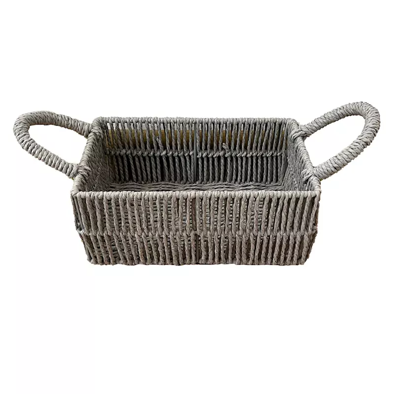 Grey Paper Storage Basket, Medium