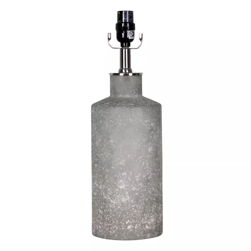 Grey Sea Glass Lamp Base, 18"