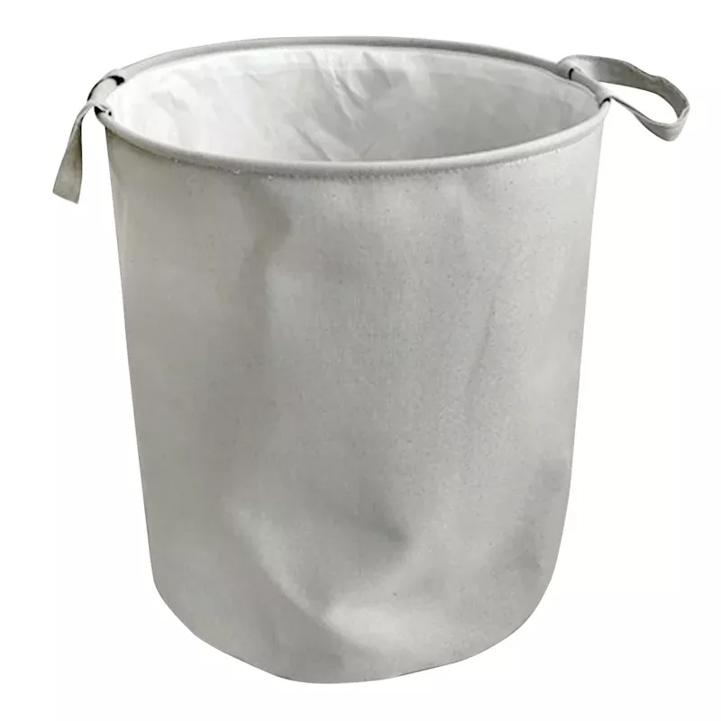 Grey Solid Laundry Hamper